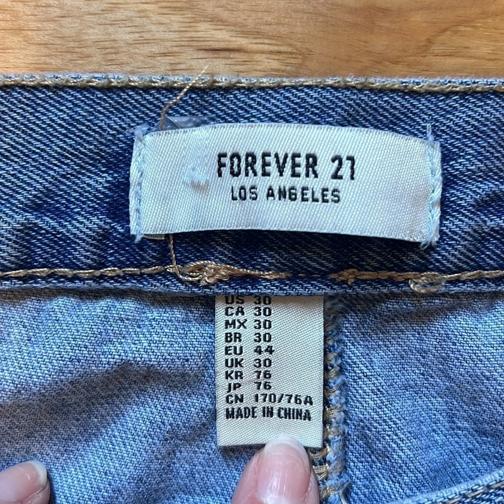 2 for $10 | Denim Full Button Mini Skirt with Front Pockets Size 30 Forever 21 - Picture 3 of 8